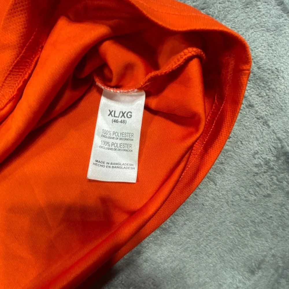 Syracuse Orange Workout Shirt Mens XL Two Tone Short Sleeve Wick Gym Active
